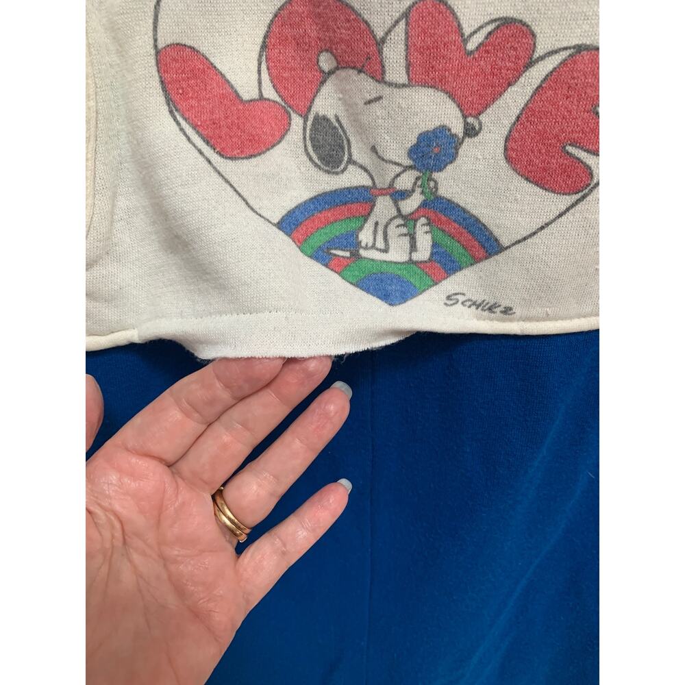 Fabulous Vintage Sears Snoopy Pullover Pajamas / House Robe Size Small - Picture 5 of 10